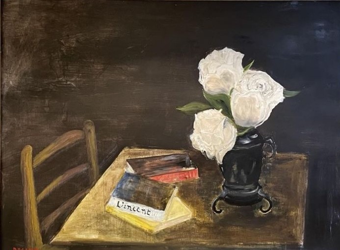 Vincent, Oil on paper by Annie Decamp
