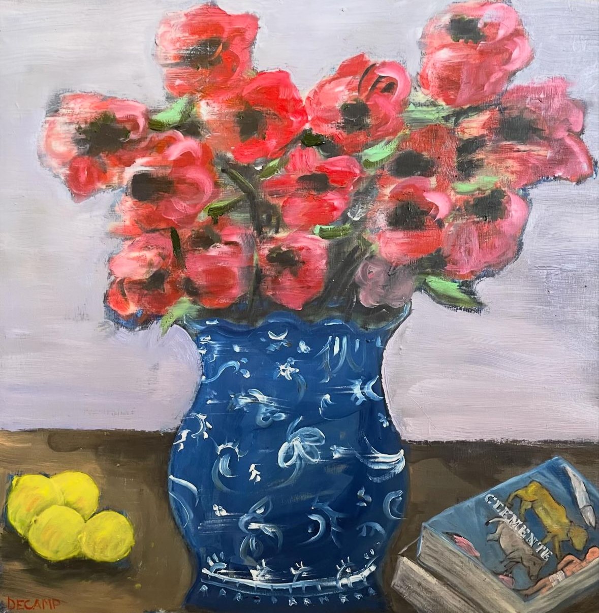 Day with Clemente, Oil on panel by Annie Decamp