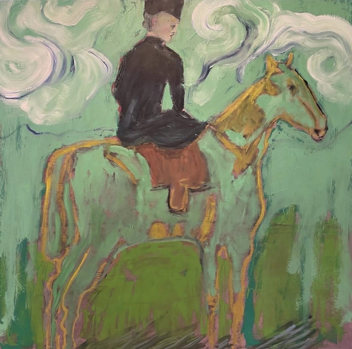 Ms. Van Heron, Digital and oil by Annie Decamp