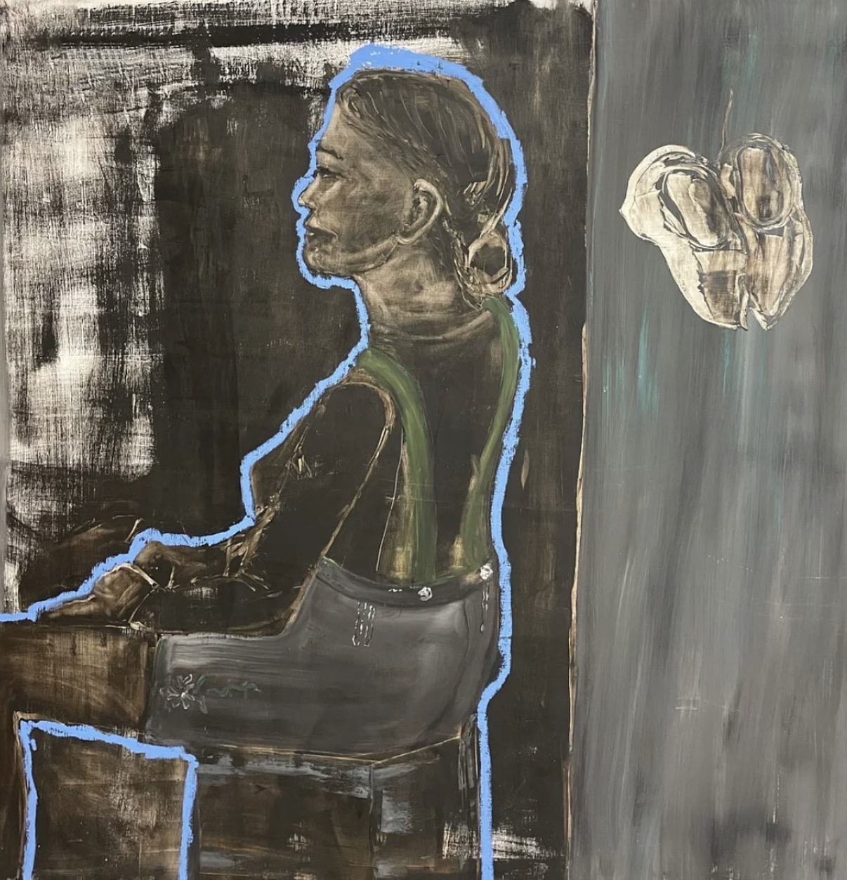 Self Portrait, Oil by Annie Decamp