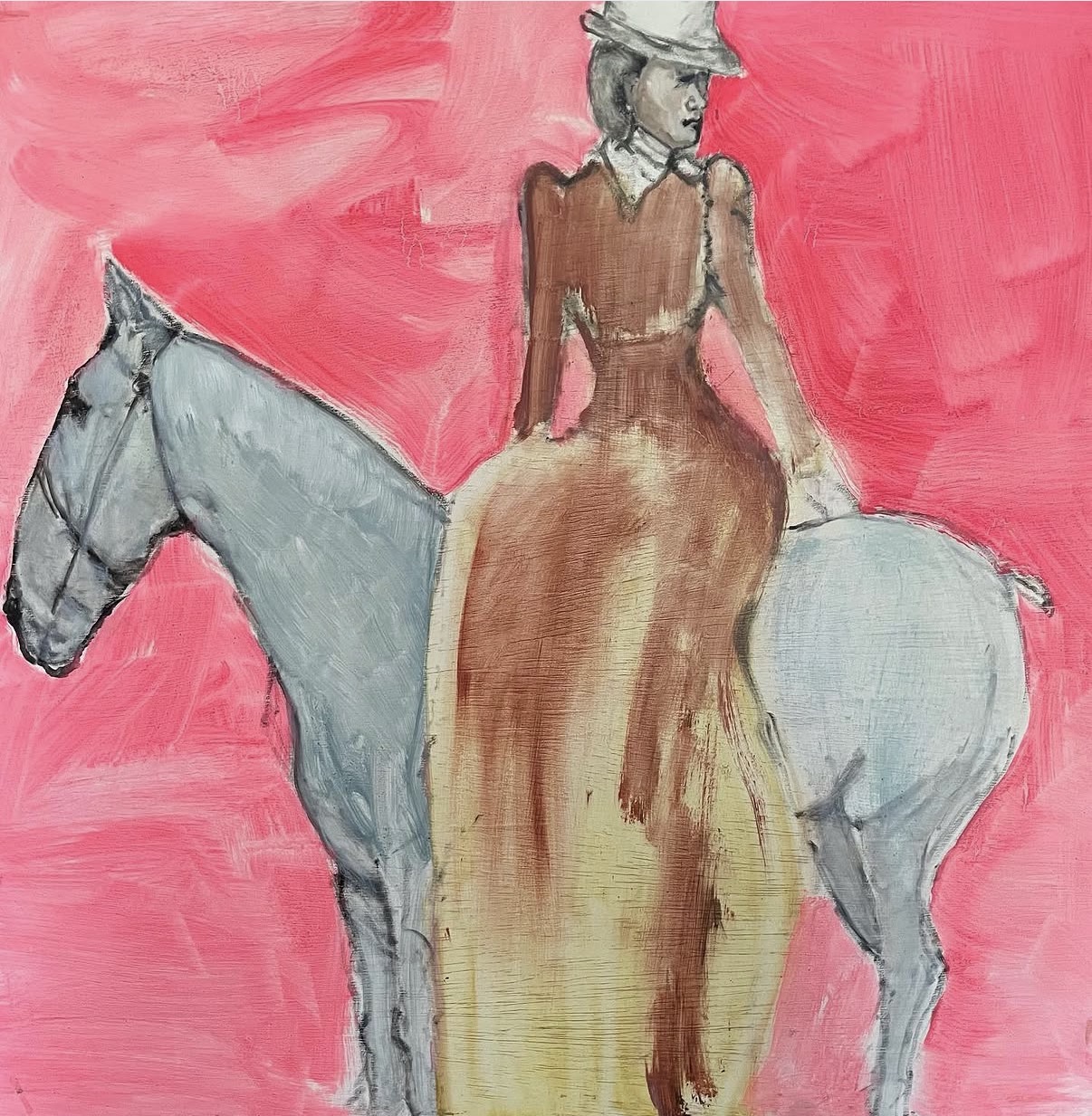 Looking Back, Oil by Annie Decamp