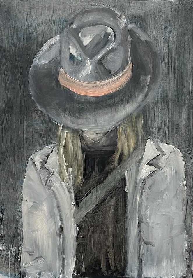 Self Portrait, Oil by Annie Decamp