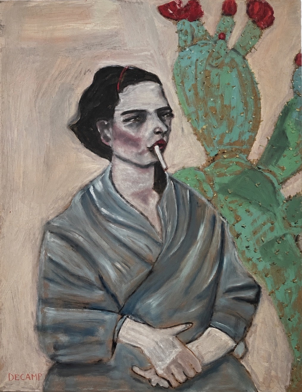 Finding Frida, Oil by Annie Decamp