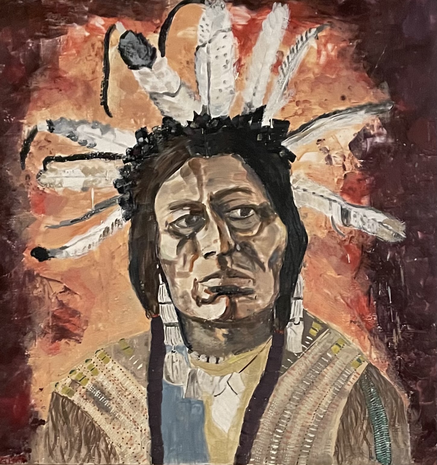 The Long Gaze, Encaustic by Annie Decamp