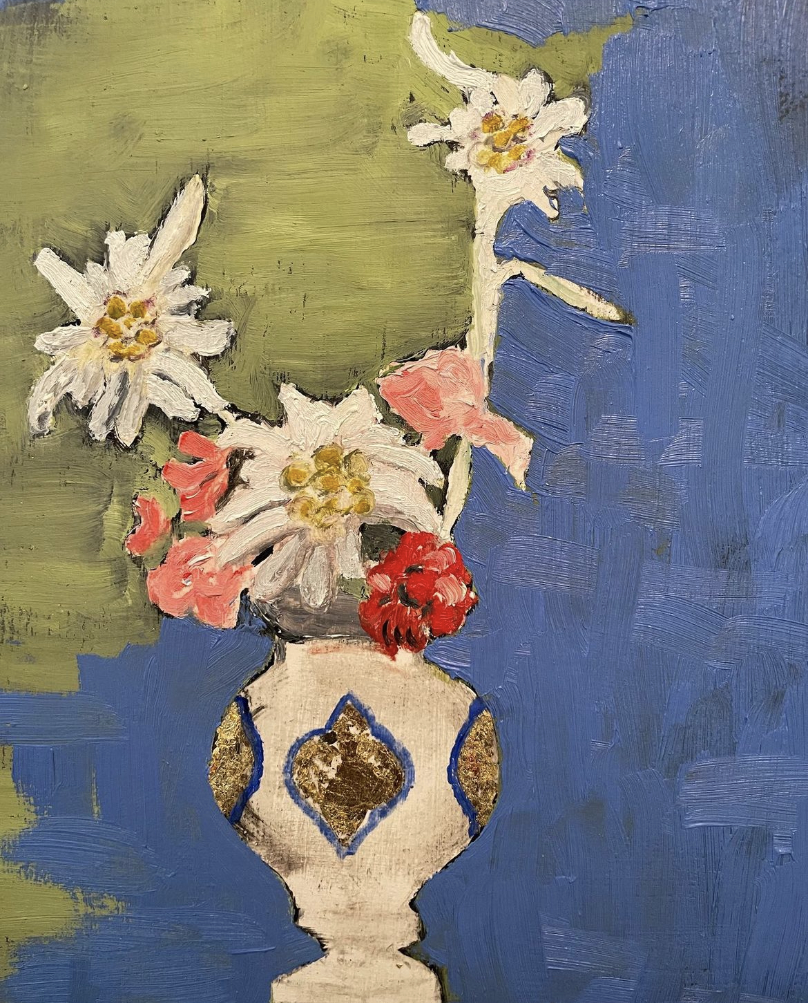 Eidleweiss #1, Oil on wood panel by Annie Decamp