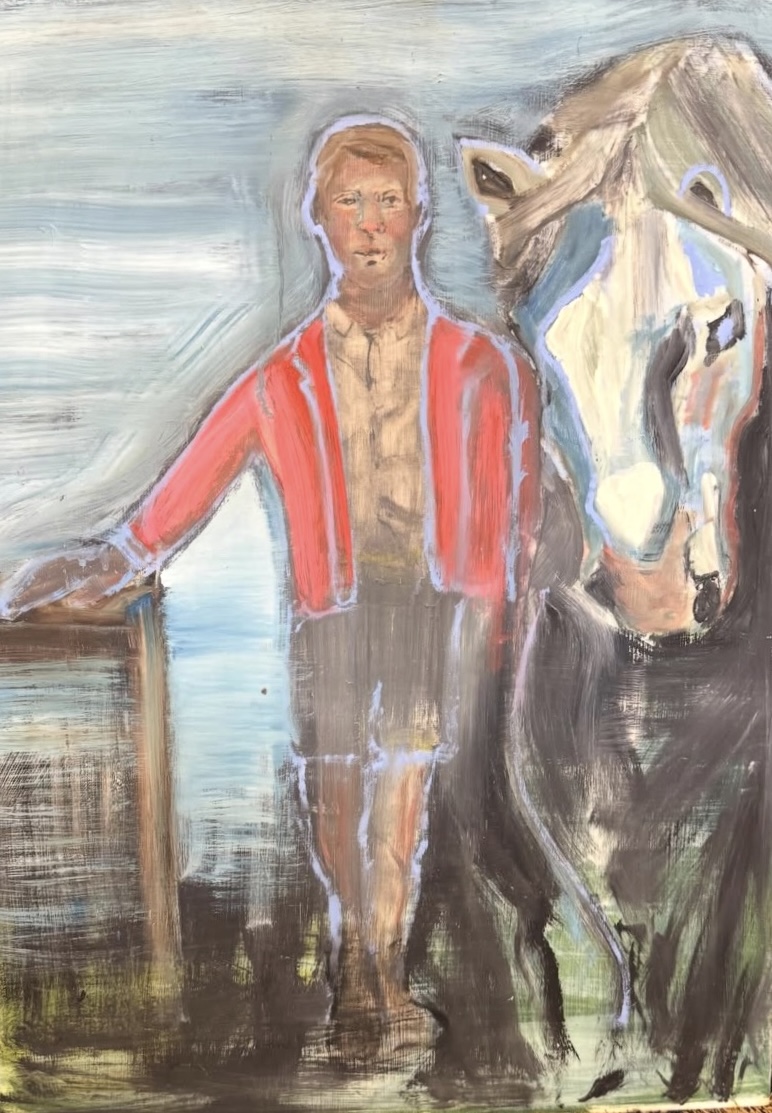 Thom Browne, mixed media by Annie Decamp