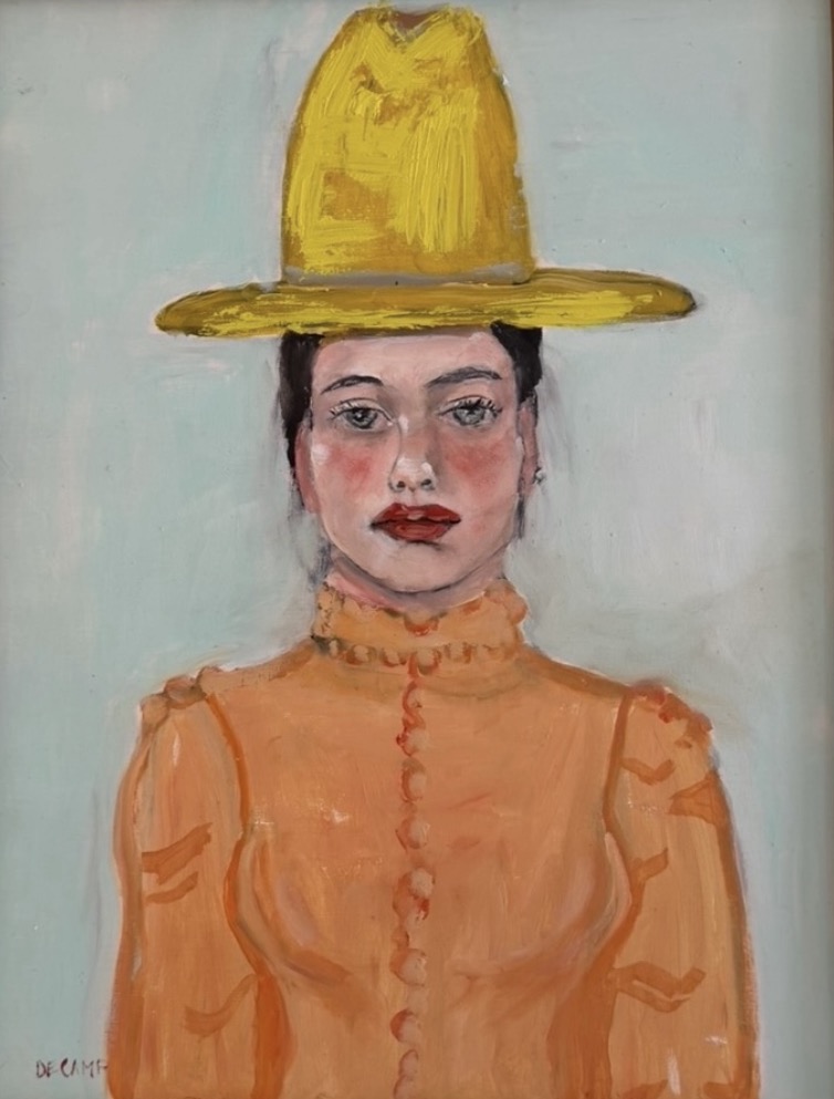 Modern Cowgirl, Oil by Annie Decamp