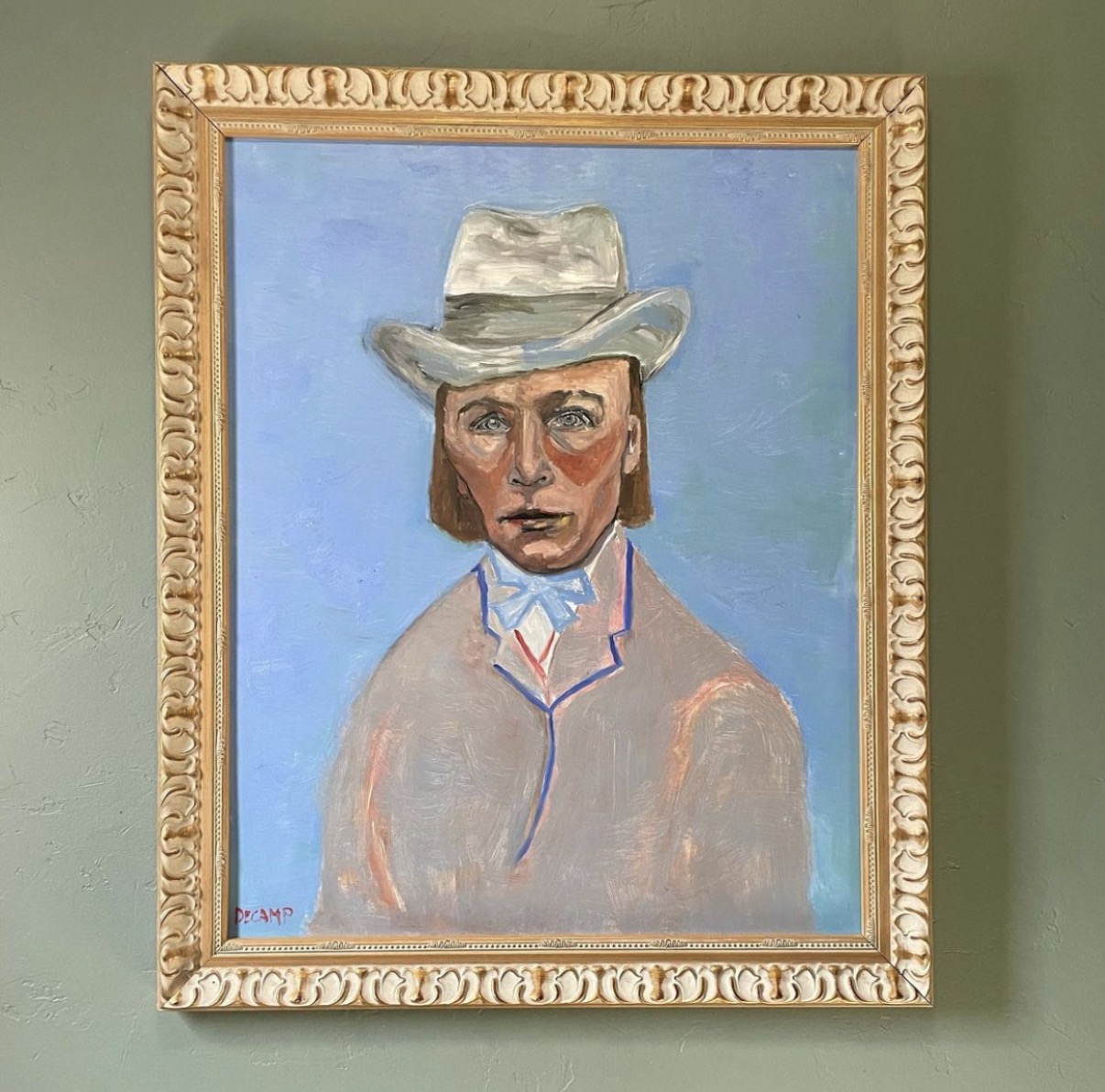 Self Portrait, Oil by Annie Decamp